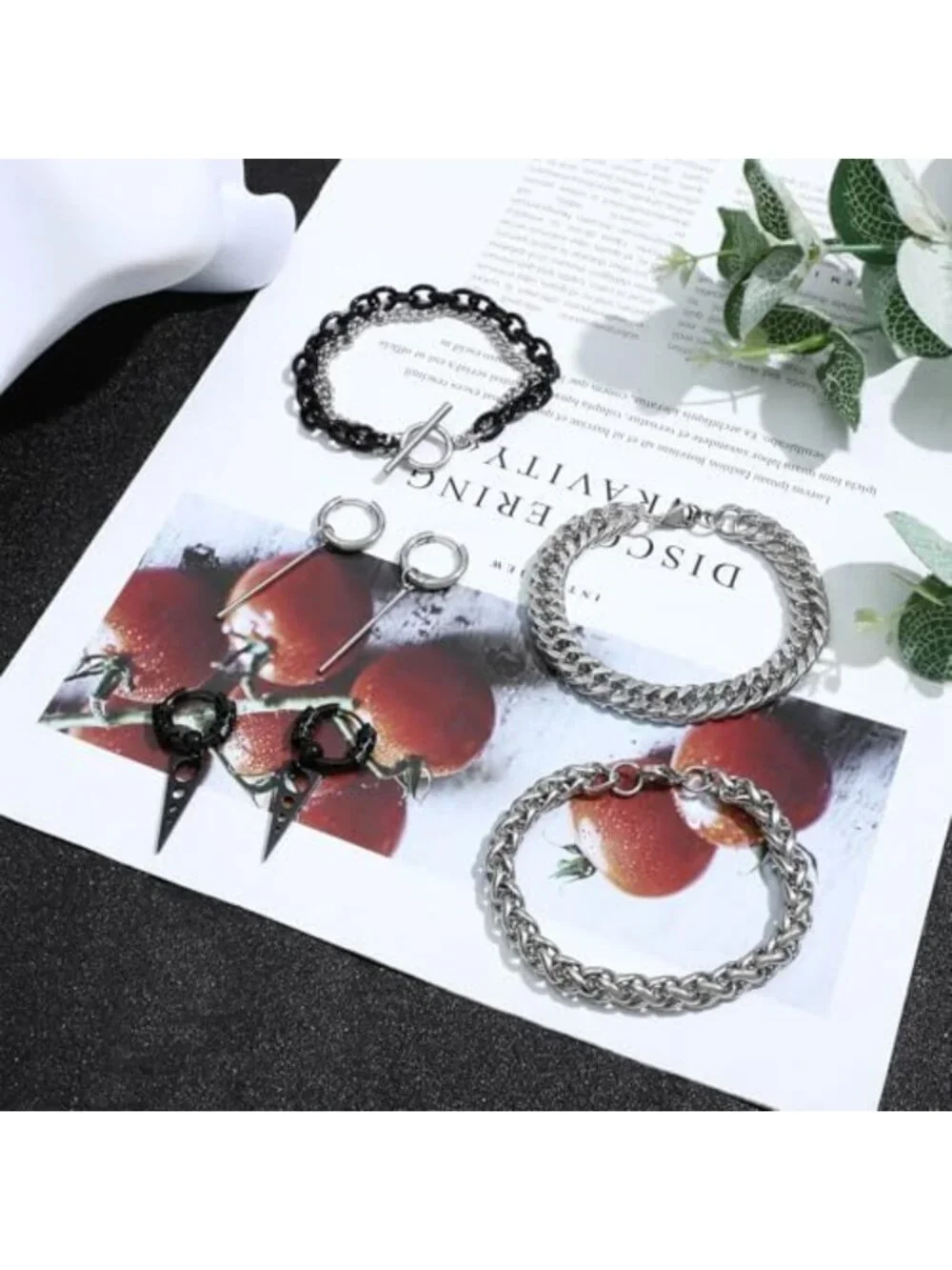 Stainless Steel 31-Piece Jewelry Set for Men & Women - Necklaces, Bracelets